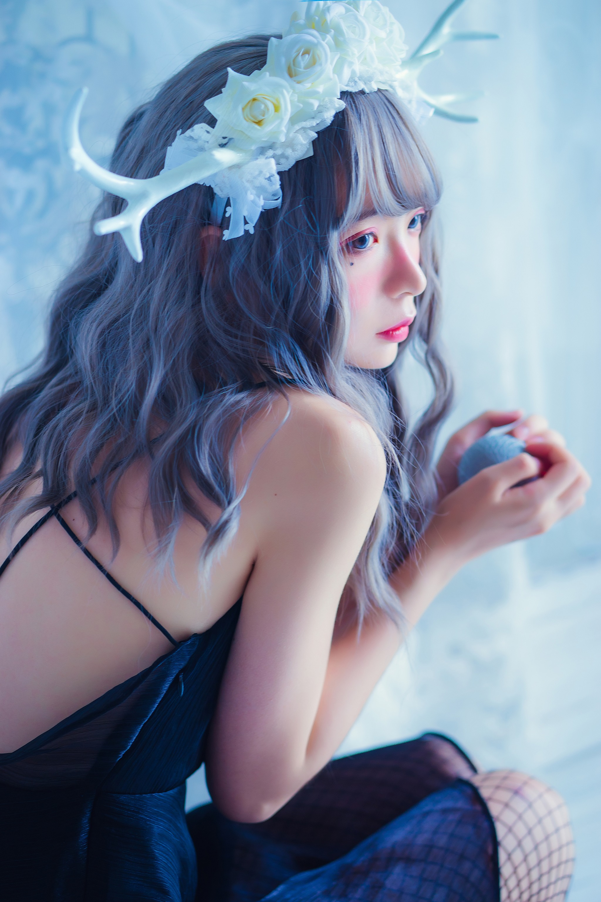 图片[1]-疯猫ss – NO.081 黑裙网袜 [25P]-XikXak
